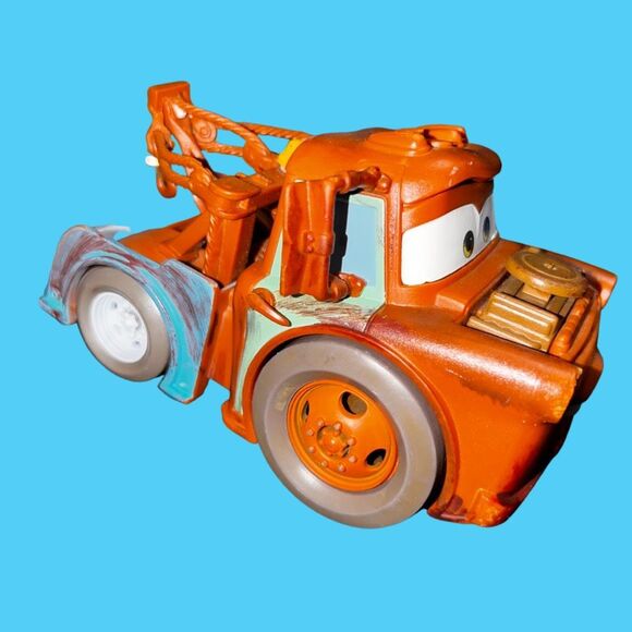 Disney Pixar Cars Toys Mater Push Along Tow Truck 5.5” B7 - Picture 3 of 6